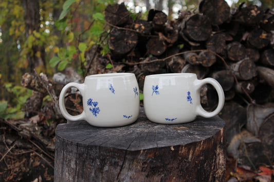 Vintage Floral Mug (set of 2) - *seconds sale*